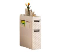 Failjierue Gabinete de Almacenamiento esquinero Alto Blanco, Organizador Delgado de pie para baño, Cocina o Dormitorio, Espacios pequeños(2-Tiers)