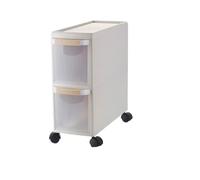 Failjierue Gabinete de almacenamiento estrecho con cajones transparentes y ruedas, cómoda vertical grande para pequeños huecos, unidad de almacenamiento que ahorra espacio para dormitorio, armario