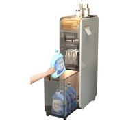 Failjierue Gabinete de almacenamiento estrecho para espacios pequeños, gabinete esquinero delgado independiente con cajones deslizantes, organizador de papel higiénico y estante de baño (3 niveles)