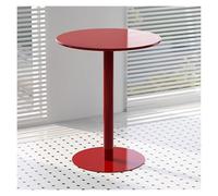 Failjierue Mesa Auxiliar De Hierro para Interior Y Exterior: Base Resistente para Sala De Estar, Comedor, Dormitorio, Pub Y Bar, Color Rojo(40x56cm)