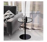 Failjierue Mesa auxiliar nórdica de hierro forjado, pequeña y redonda para sala de estar, dormitorio, baño, balcón (40 x 72 cm)