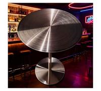 Failjierue Mesa auxiliar pequeña de acero inoxidable para patio al aire libre, mesa auxiliar pequeña para bistró, cóctel y desayuno, pub, comedor (40 x 74 cm)