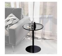Failjierue Mesa auxiliar pequeña de metal redonda negra para sofá, mesa de bistró para cafetería, cocina, comedor y aperitivos (40 x 62 cm)