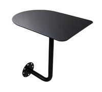 Failjierue Mesa auxiliar semicircular montada en la pared, mesa auxiliar pequeña de hierro forjado, mesa auxiliar para comedor, cafetería, restaurante, dormitorio (45 x 45 cm)