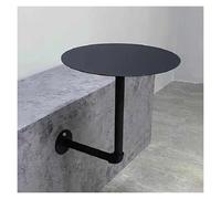 Failjierue Mesa Auxiliar Sencilla de Pared con Tablero de Hierro Forjado y Base en Forma de L para Uso en restaurantes, bistrós, cafeterías y cocinas(40x45cm)