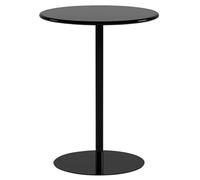 Failjierue Mesa de bar redonda de altura de mostrador alto con base de metal, mesa auxiliar pequeña de café, cocina, sala de estar, comedor (48 x 56 cm)