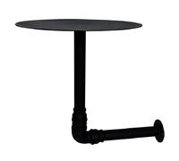 Failjierue Mesa de Bar Redonda de Hierro Vintage con Base de Soporte Tipo tubería de Agua, Mesa de Bar de bistró montada en la Pared para Cocina, Comedor, Sala de Estar(40x45cm)