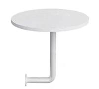 Failjierue Mesa De Centro Estilo Bistró En Forma De L con Tablero De Madera Y Soporte De Hierro, Mesa Auxiliar Redonda De Pared para Restaurante, Cafetería Y Tienda De Fideos(Style 4,40x45cm)