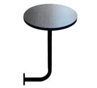 Failjierue Mesa De Centro Estilo Bistró En Forma De L con Tablero De Madera Y Soporte De Hierro, Mesa Auxiliar Redonda De Pared para Restaurante, Cafetería Y Tienda De Fideos(Style 7,40x45cm)