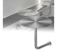 Failjierue Mesa de centro redonda pequeña para bistró, montada en la pared, mesas de comedor de hierro de metal en forma de L para jardín, patio, comedor, bistró, bar en casa (40 x 45 cm)