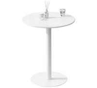 Failjierue Mesa de comedor pequeña redonda de metal de hierro para patio, multiuso: mesas auxiliares de sofá, mesas de café, mesa de postre para exteriores e interiores (40 x 72 cm)
