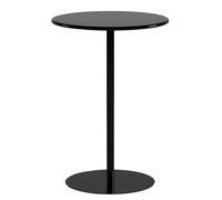 Failjierue Mesa De Comedor Redonda Pequeña De Hierro para Patio. Multiusos: Mesa Auxiliar De Sofá, Mesa De Centro, Mesa De Bar Y Mesa De Postres para Exterior E Interior(60x72cm)