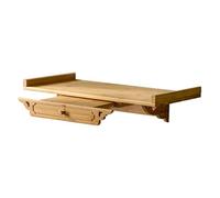 Failjierue Mesa meditación Altar Buda montada Pared bambú, Santuario ofrenda oración con cajón retráctil para salón té, Espacio Estudio y Yoga(Brown,50cm)