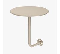 Failjierue Mesa redonda de hierro para montar en la pared, mesa clásica de bistró contra la pared para balcón, dormitorio, café, comedor, bar, pub, muebles de 15.7 x 18.5 pulgadas