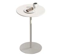 Failjierue Mesa redonda de metal para bistró de altura - Multiuso: mesas de pub, mesas de cóctel, mesa auxiliar de café y té para sala de estar de espacio pequeño (48 x 56 cm)