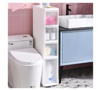 Failjierue Mueble de baño Alto y Estrecho: Unidad de Almacenamiento Vertical con cajones Delgados y Ruedas, Organizador de Gran Capacidad, Junto al Inodoro o en rincones Estrechos.(4-Tiers)