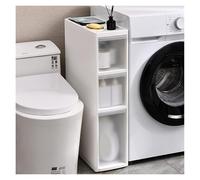 Failjierue Mueble de baño Alto y Estrecho: Unidad de Almacenamiento Vertical con cajones Delgados y Ruedas, Organizador de Gran Capacidad, Junto al Inodoro o en rincones Estrechos.(3-Tiers)