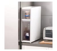 Failjierue Mueble de baño Alto y Estrecho: Unidad de Almacenamiento Vertical con cajones Delgados y Ruedas, Organizador de Gran Capacidad, Junto al Inodoro o en rincones Estrechos.(2-Tiers)