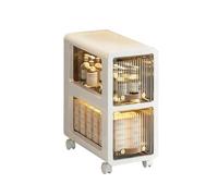 Failjierue Mueble de baño pequeño y Estrecho con Ruedas y cajones, Organizador de Almacenamiento esquinero rodante para Espacios reducidos, Carrito móvil Independiente(2-Tiers)