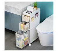 Failjierue Pequeño Armario de Esquina para baño, Delgado e Independiente, para Papel higiénico, Ahorra Espacio y es fácil de Montar.(3-Tiers)