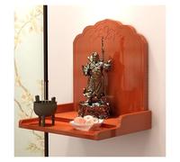 Failjierue Santuario Estante Altar Buda montado Pared, Mesa ofrenda Madera Moderna, Estante Pagoda Estilo Chino, gabinete nicho Buda para hogar, Oficina, Estudio(Orange,32cm/12.6in)