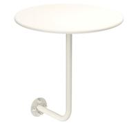 Failjierue White Wall-Mounted Round Bar Table - Space-Saving L-Shape Design for Cocktail Bars & Coffee Meetings - Multi-Functional as Breakfast Nook, Sofa Accent or Dining Table(40x45cm)