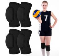 FAILREP Rodilleras de Voleibol, Pack de 2 Pares - Rodilleras Acolchadas de Espuma, Elásticas y Transpirables para Vóley, Baile, Fitness y Trabajo, Negro