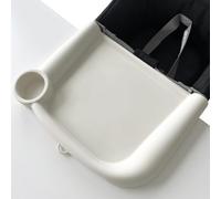 FAILUN Bandeja de comedor de silicona para bebé, compatible con sillas de mesa rápidas Inglesina y otras sillas altas con gancho, bandeja portátil para bebé, apta para lavavajillas y sin BPA (blanco