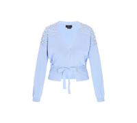faina Cárdigan azul claro / blanco perla XS-S EUR