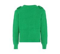 faina Mujer Spliced Madera Oreja Cuello V Cárdigan Moda Acrílico Verde Talla XS/S Suéter