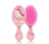 FAINCA 2 Piezas Peine Niña, Unicornio Cepillo Desenredante, Peine Desenredante, Niños Mojados y Secos Peine Pelo, Cepillo Pelo Niña, para Rizado, Pelo liso, Pelo CortoTodo Tipo de Cabello (Rosa)