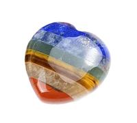 FAINCA 7 Piedras Chakras, Forma Curativos Corazón Piedras, Piedras Preciosas Amuleto Suerte, Cristales Curativos Piedras, Cristal Piedras, para Curación, Meditación y Equilibrio Chakras