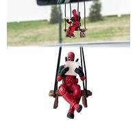 FAINCA Adorno Colgante de Coch, Lindo Adorno Colgante de Coche de Deadpool, Ornamento Colgante de Deadpool Oscilante, Car Decor Charm Pendant, Decoración de Espejo Retrovisor de Coche