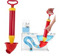FAINCA Desatascador WC, Desatascador Tuberias, Desatascador WC a Presion, Desatascador De Inodoro De Alta Presión, Desatascador, para Desagüe de Baño, Inodoro, BañEras(Rojo)