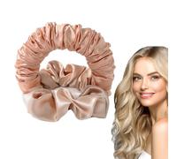 FAINCA Rizador Pelo Sin Calor, Noche de Ocio Rizador Pelo Ondas Sin Calor, Pelo Para Cabello Largo Medio, Regalo para NiñAs Diadema para Dormir (Rosa champán）