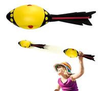 FainFun Vortex Aero, Vortex Ball Hecha de Espuma Blanda, Vortex Aero Howler Diversión para Jóvenes y Mayores, Raket Dart Bal, Jabalina Vortex de Juguete para Playa, Jardín, Césped (Amarillo)