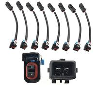 FainWan 8 adaptadores de inyector PnP compatibles con inyectores LQ4 LQ9 4.8 5.3 6.0 en conectores de arnés de cableado LS1 LT1 EV1 Plug and Play