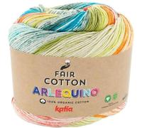 FAIR COTTON ARLEQUINO de Lanas Katia. Ovillo de color turquesa Cod.254
