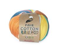 FAIR COTTON DIVERSO de Katia en ovillos de 200 gramos y 620 metros (404 - Coral-Naranja-Verde)
