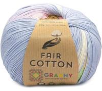 Fair Cotton Granny de katia ovillos de 150 gramos y 465 metros (Verde-Amarillo -Rosa-Lila (306))