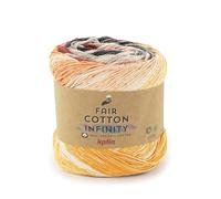 FAIR COTTON INFINITY de Katia, Ovillos de 200 gramos y 600 metros (109 - Rojo-Naranja-Negro)