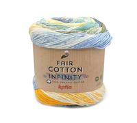 FAIR COTTON INFINITY de Katia, Ovillos de 200 gramos y 600 metros (Azul-Amarillo-Caqui (106))