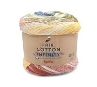 FAIR COTTON INFINITY de Katia, Ovillos de 200 gramos y 600 metros (Marrón pálido-Burdeos-Gris parduzco-Ocre (107))