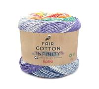FAIR COTTON INFINITY de Katia, Ovillos de 200 gramos y 600 metros (Naranja-Azul oscuro-Verde-Rojo (100))