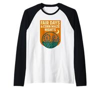 Fair Days - Camisa de Noche de Laberinto de maíz Vintage Ferris Farm Camiseta Manga Raglan