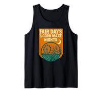 Fair Days - Camisa de Noche de Laberinto de maíz Vintage Ferris Farm Camiseta sin Mangas