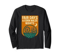 Fair Days - Camisa de Noche de Laberinto de maíz Vintage Ferris Farm Manga Larga