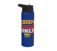 Fair Food Humor Crispy Decisions Only Stainless Steel Insulated Water Bottle