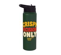 Fair Food Humor Crispy Decisions Only Stainless Steel Insulated Water Bottle