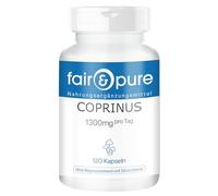 Fair & Pure Cápsulas de Coprinus 1300mg dosis diaria, 120 unidades, hongo coprinus, complemento alimenticio vegano sin aditivos, fabricado en Alemania.